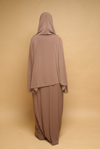 Robe de prière Abaya et Khimar BY NOUR Mocca - vue 6