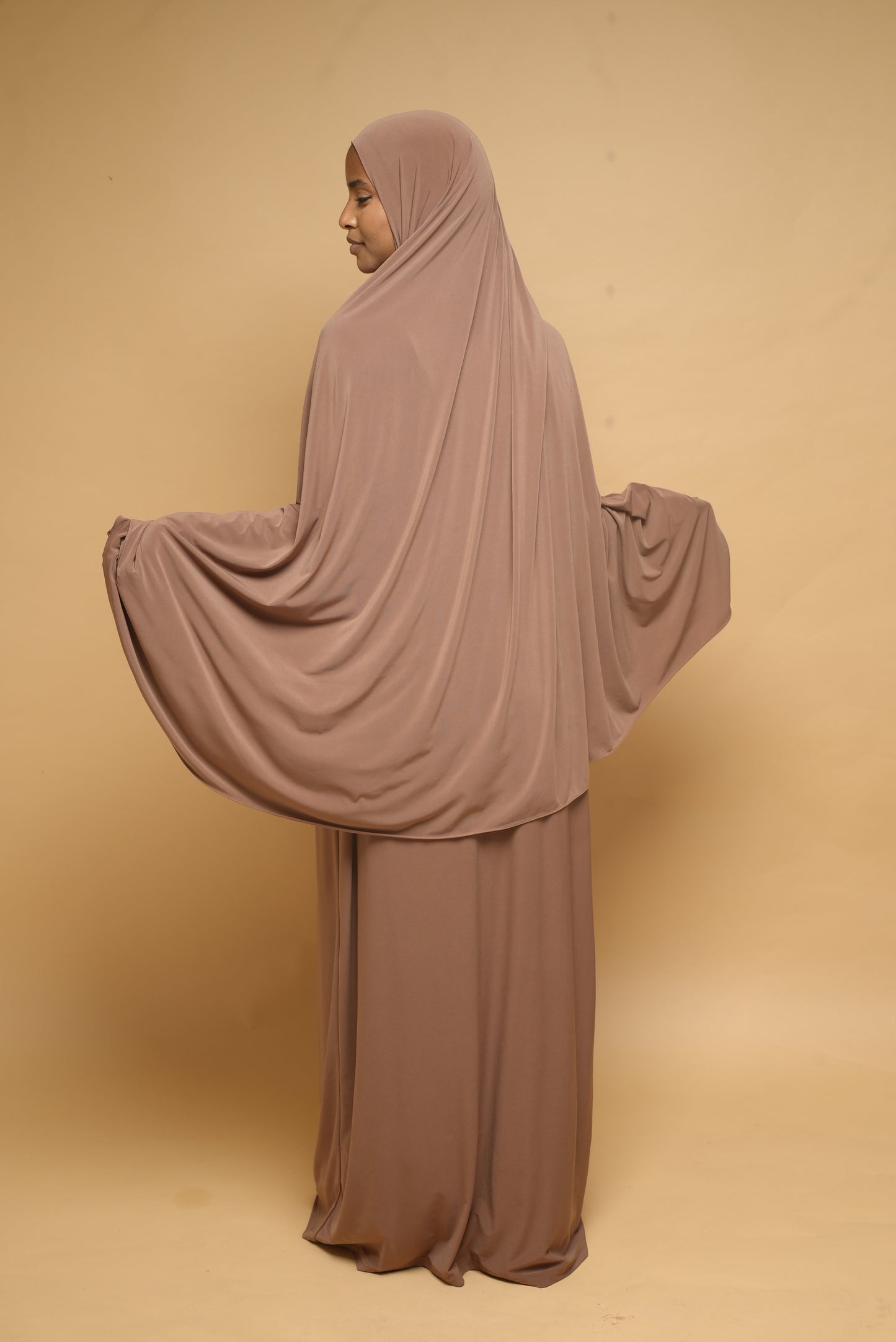 Robe de prière Abaya et Khimar BY NOUR Mocca - vue 7