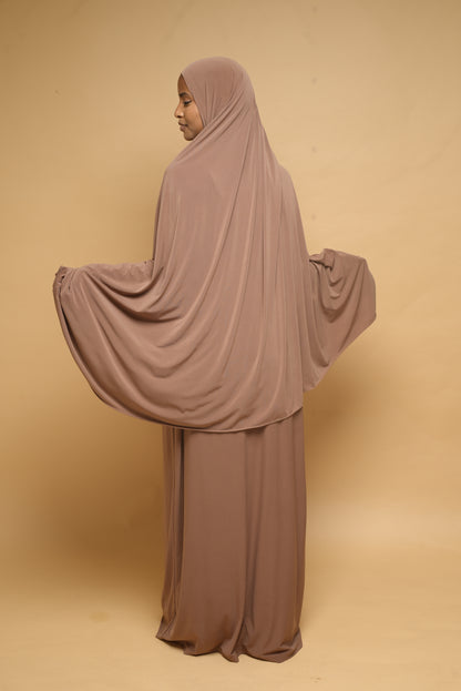 Robe de prière Abaya et Khimar BY NOUR Mocca - vue 7