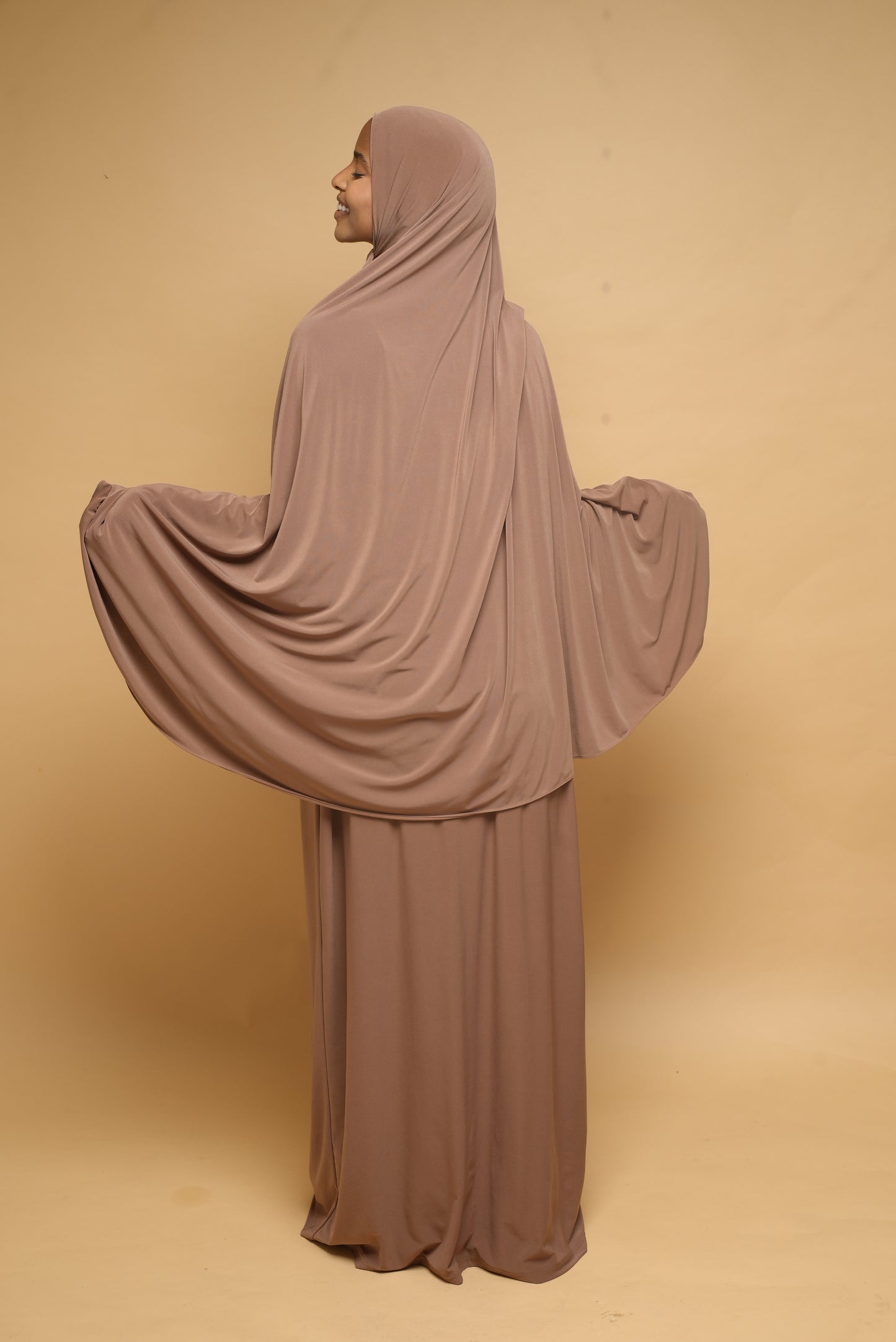Robe de prière Abaya et Khimar BY NOUR Mocca - vue 8