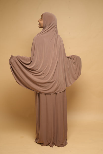 Robe de prière Abaya et Khimar BY NOUR Mocca - vue 8