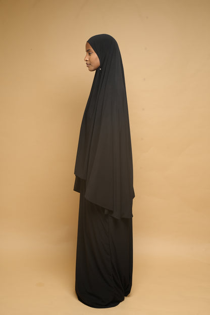 Robe de prière Abaya et Khimar BY NOUR Noir - vue 3