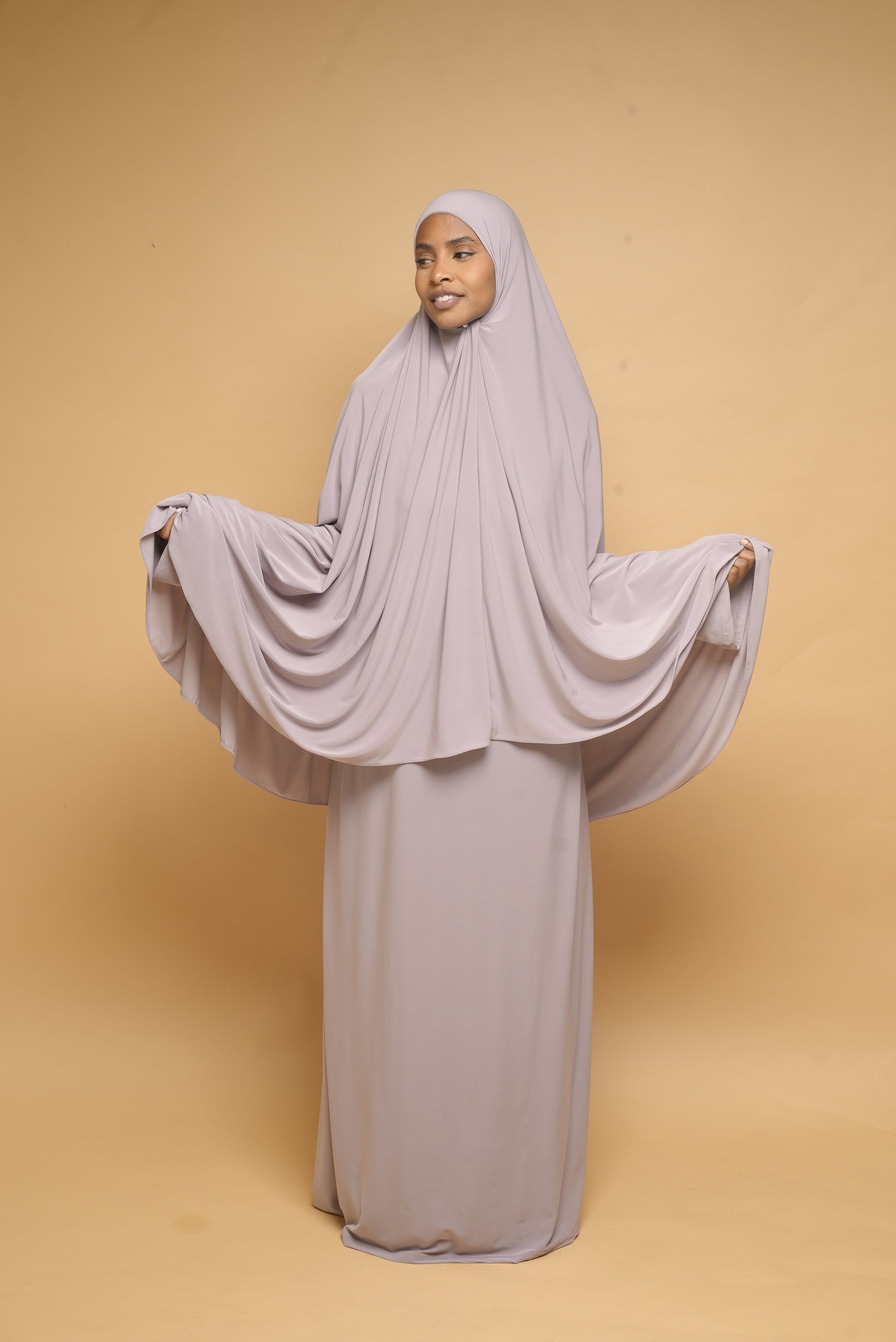 Robe de prière Abaya et Khimar BY NOUR Parme Clair - vue 1
