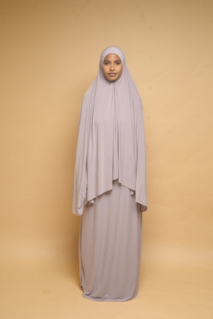 Robe de prière Abaya et Khimar BY NOUR Parme Clair - vue 2