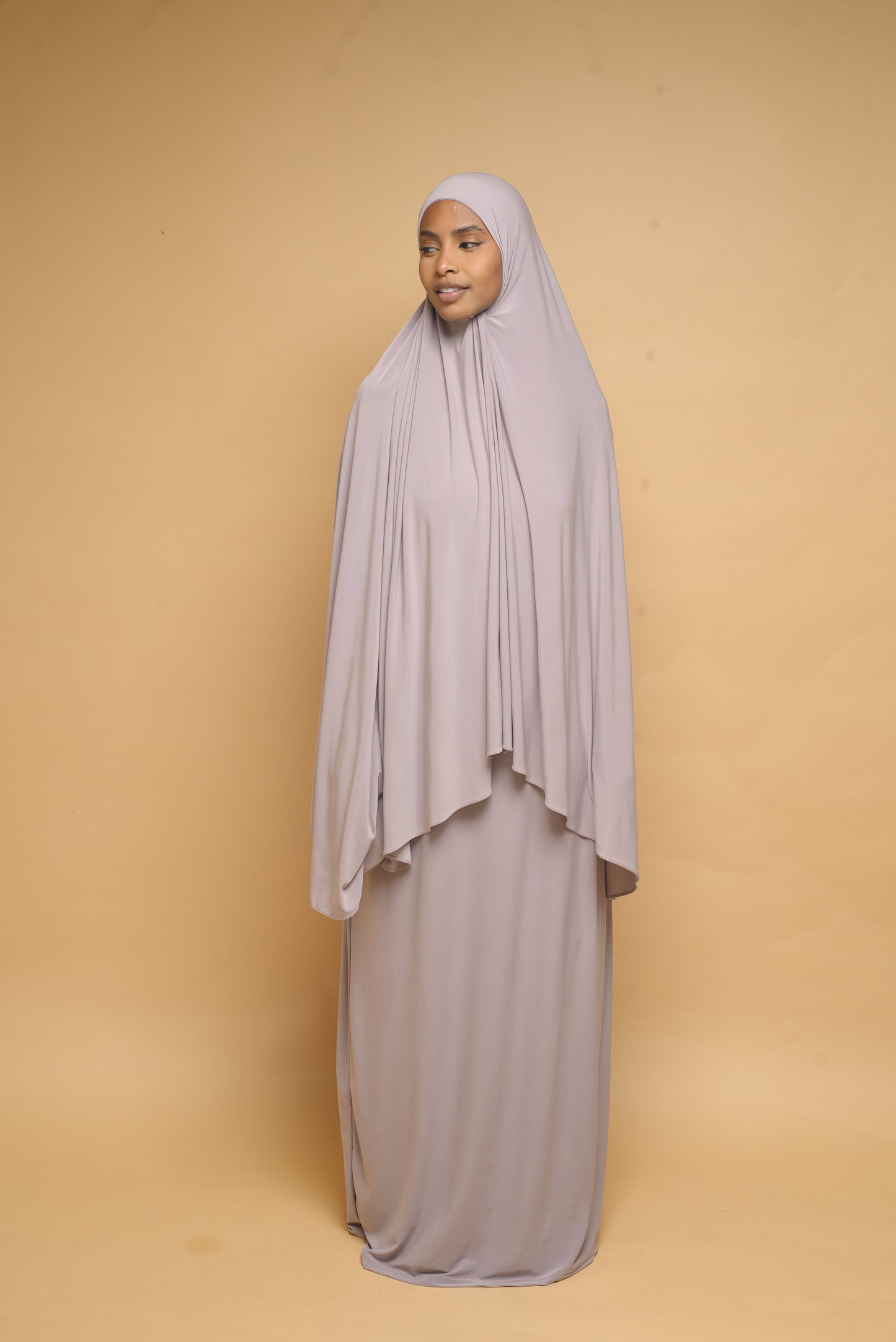 Robe de prière Abaya et Khimar BY NOUR Parme Clair - vue 3
