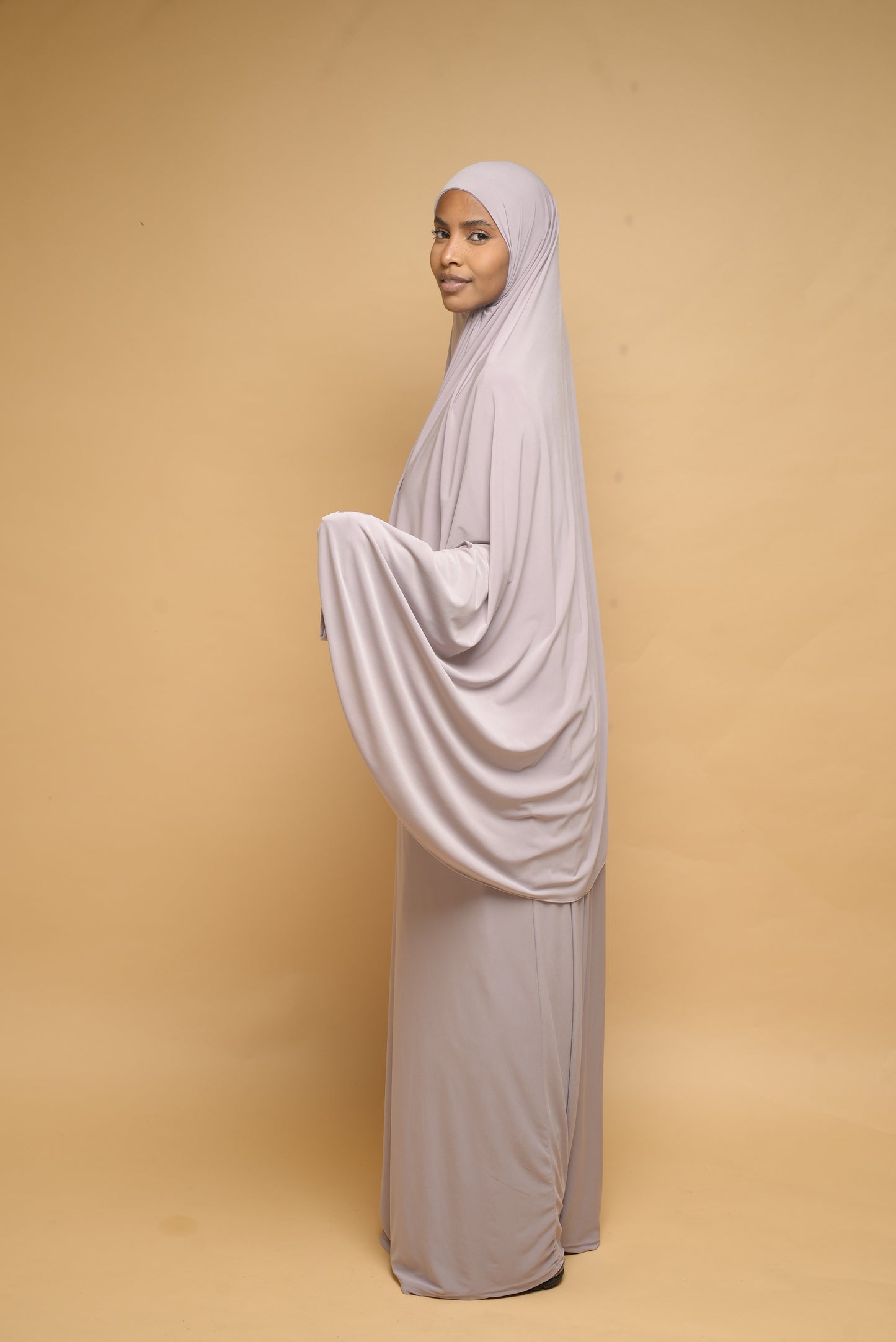Robe de prière Abaya et Khimar BY NOUR Parme Clair - vue 5