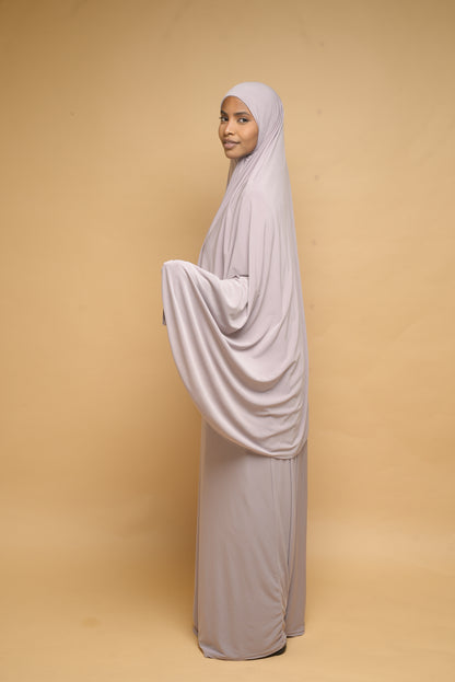 Robe de prière Abaya et Khimar BY NOUR Parme Clair - vue 5