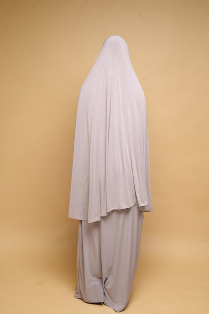 Robe de prière Abaya et Khimar BY NOUR Parme Clair - vue 6