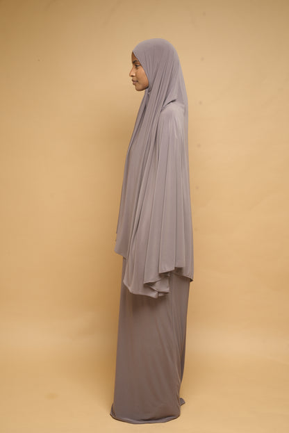 Robe de prière Abaya et Khimar BY NOUR Taupe - vue 6