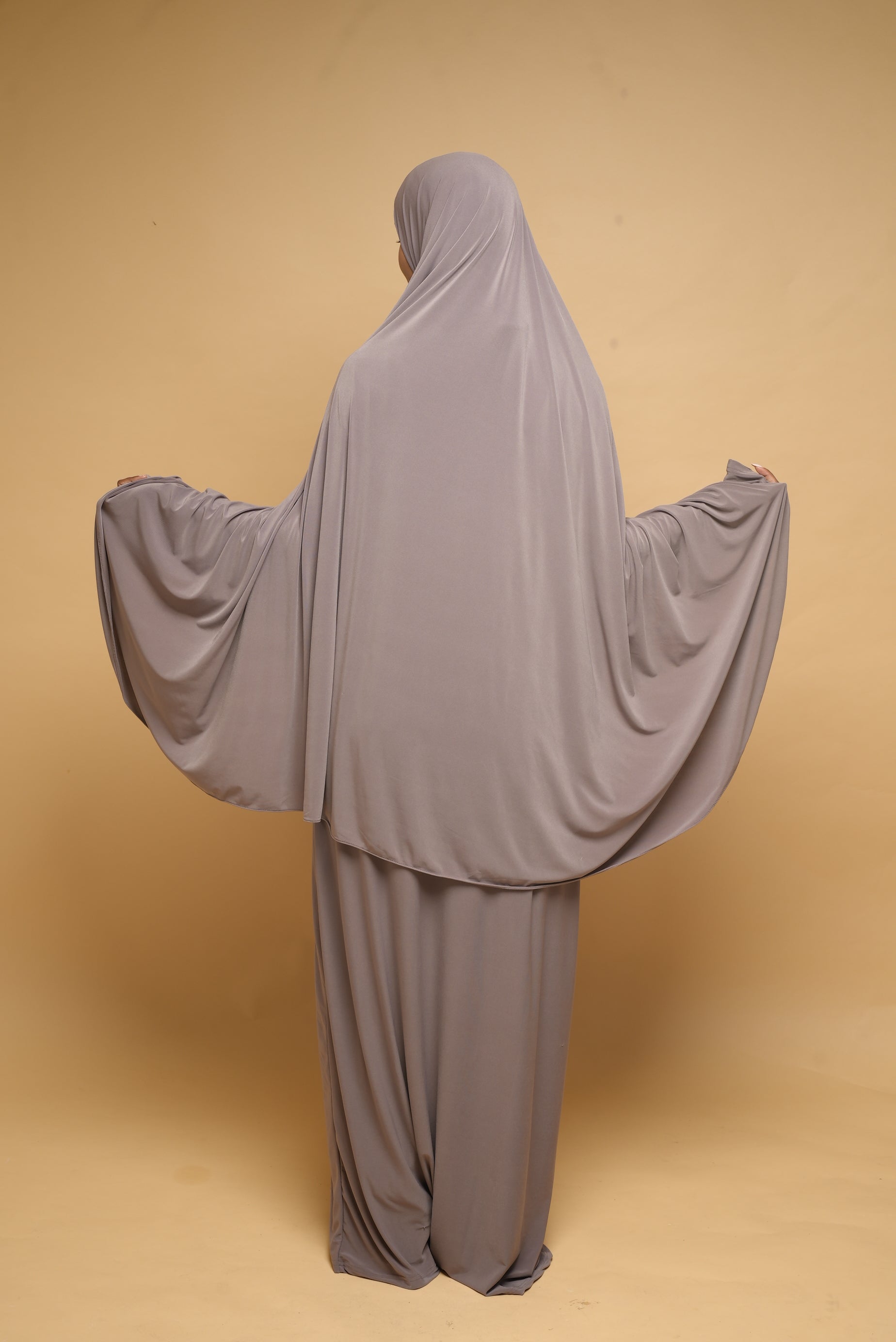 Robe de prière Abaya et Khimar BY NOUR Taupe - vue 8