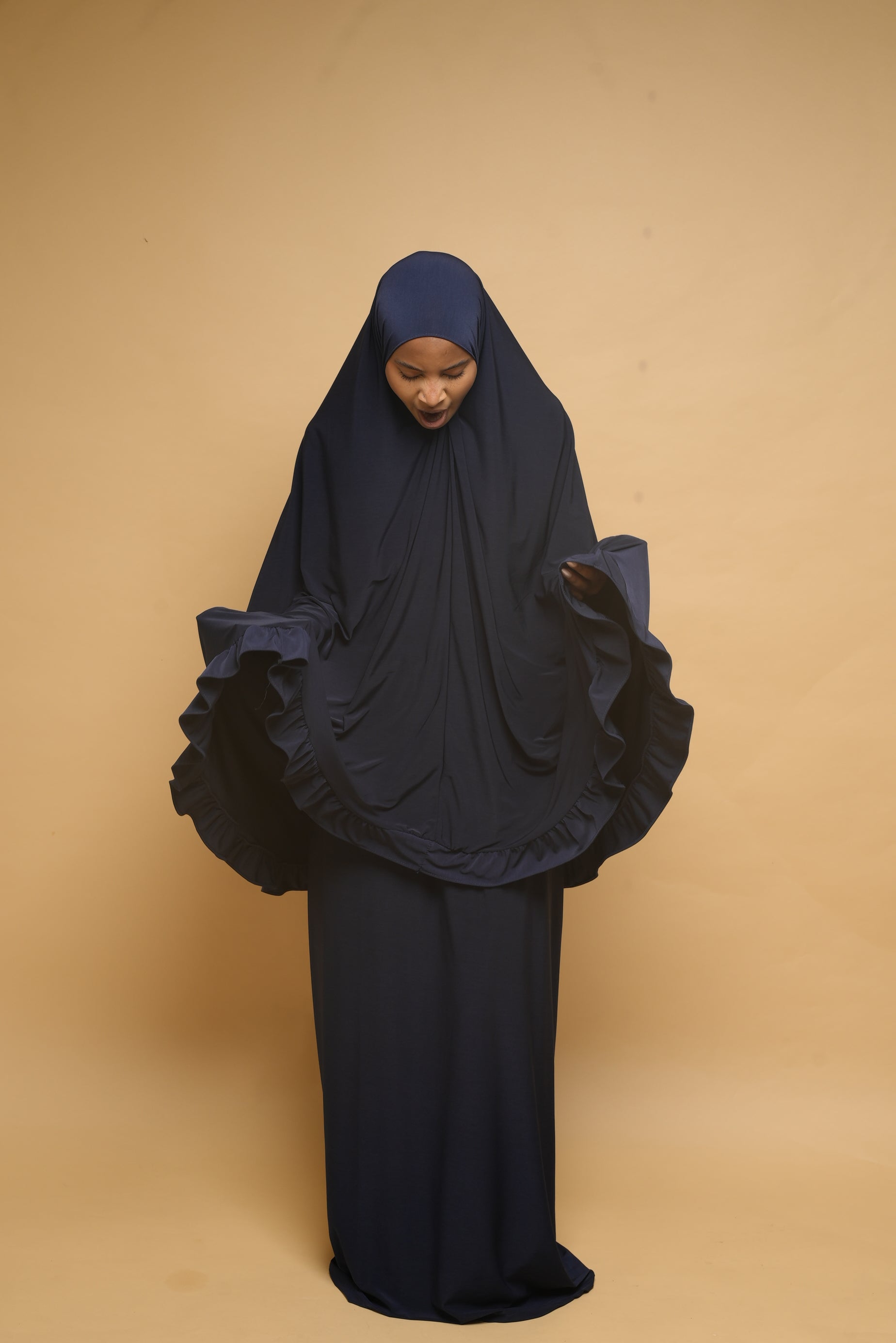Robe de prière Jupe et Khimar BY NOUR Bleu Marine - vue 1