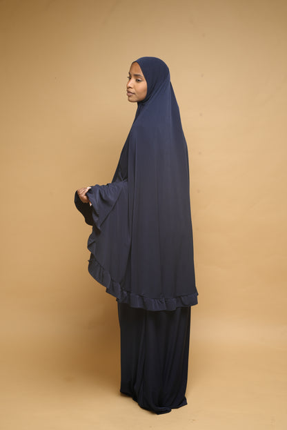 Robe de prière Jupe et Khimar BY NOUR Bleu Marine - vue 10