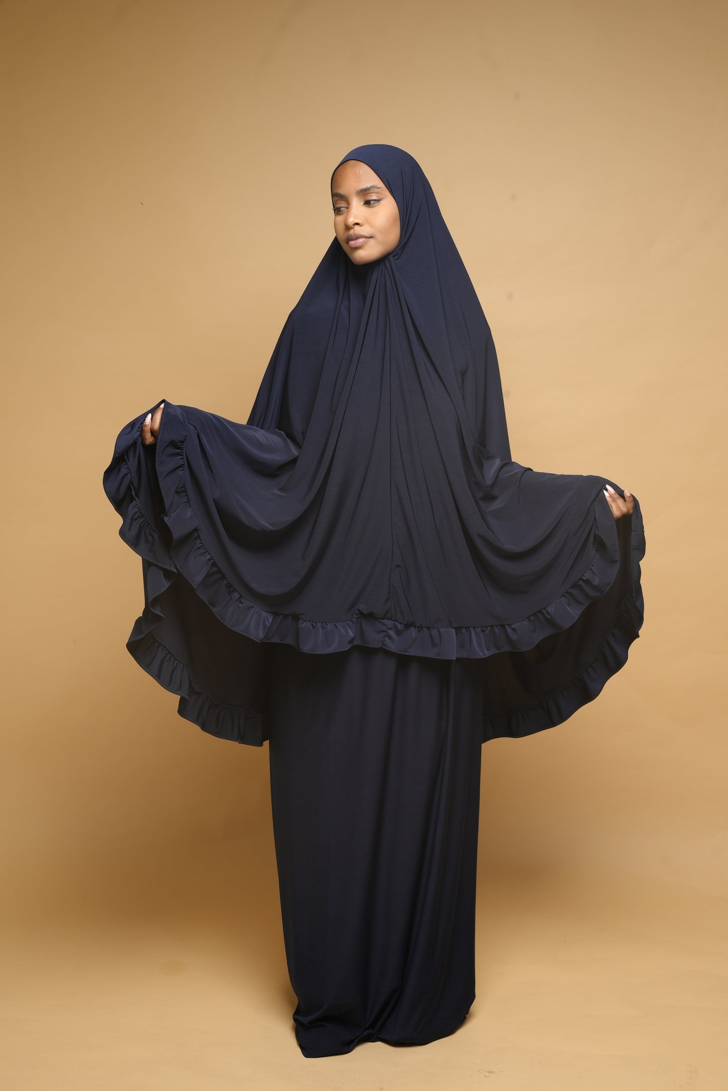 Robe de prière Jupe et Khimar BY NOUR Bleu Marine - vue 3