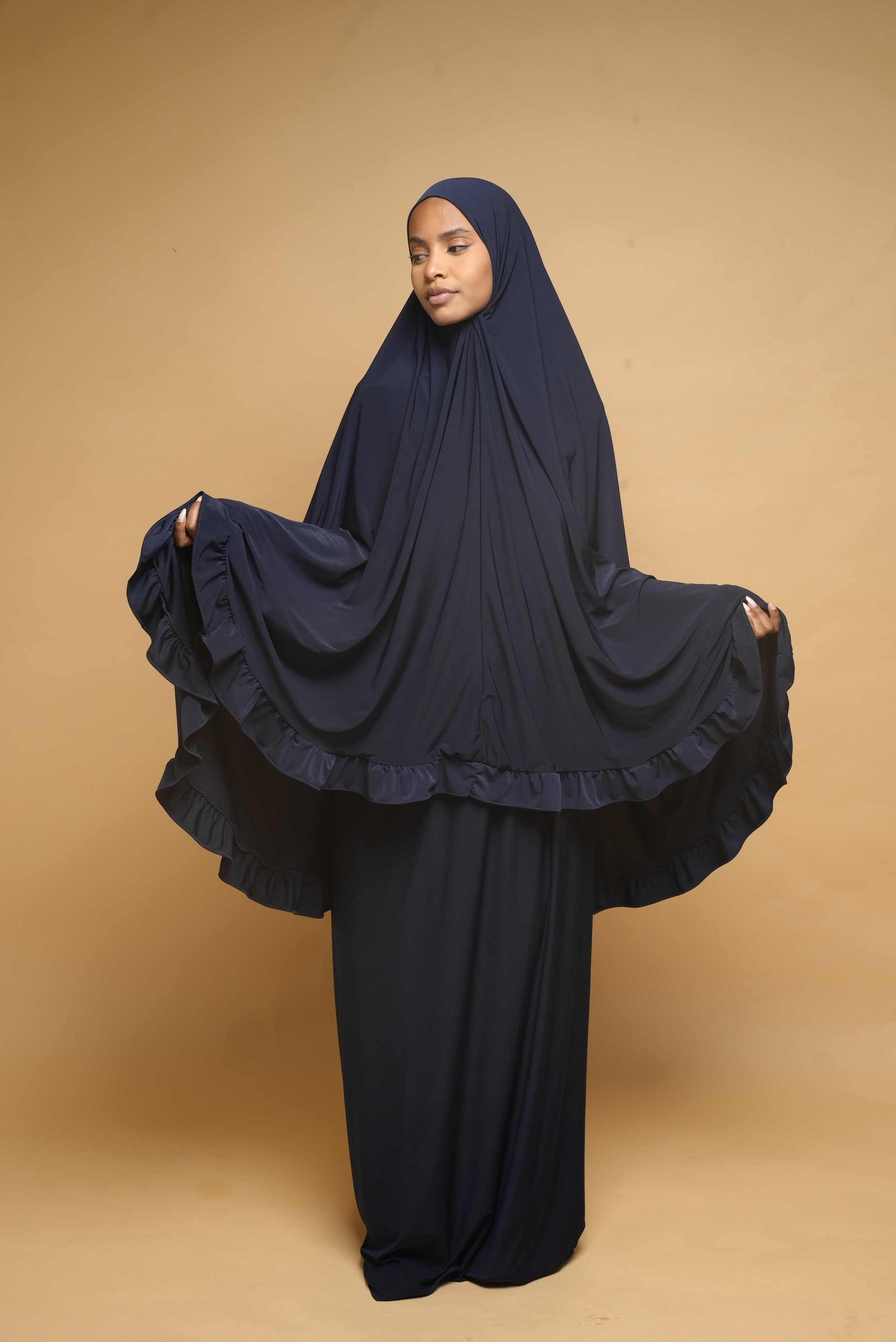 Robe de prière Jupe et Khimar BY NOUR Bleu Marine - vue 3