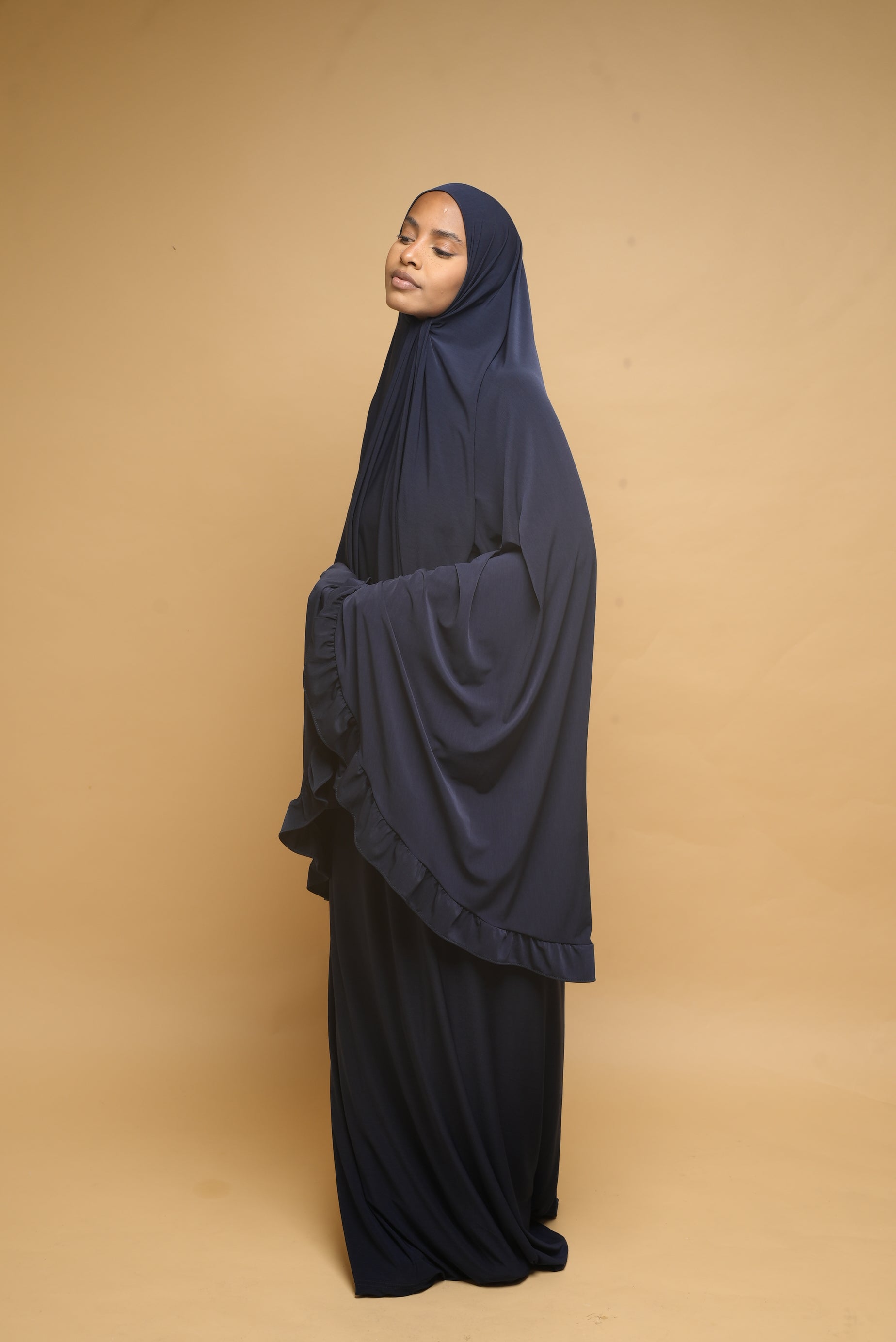 Robe de prière Jupe et Khimar BY NOUR Bleu Marine - vue 4