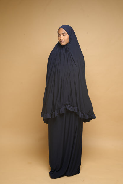 Robe de prière Jupe et Khimar BY NOUR Bleu Marine - vue 5