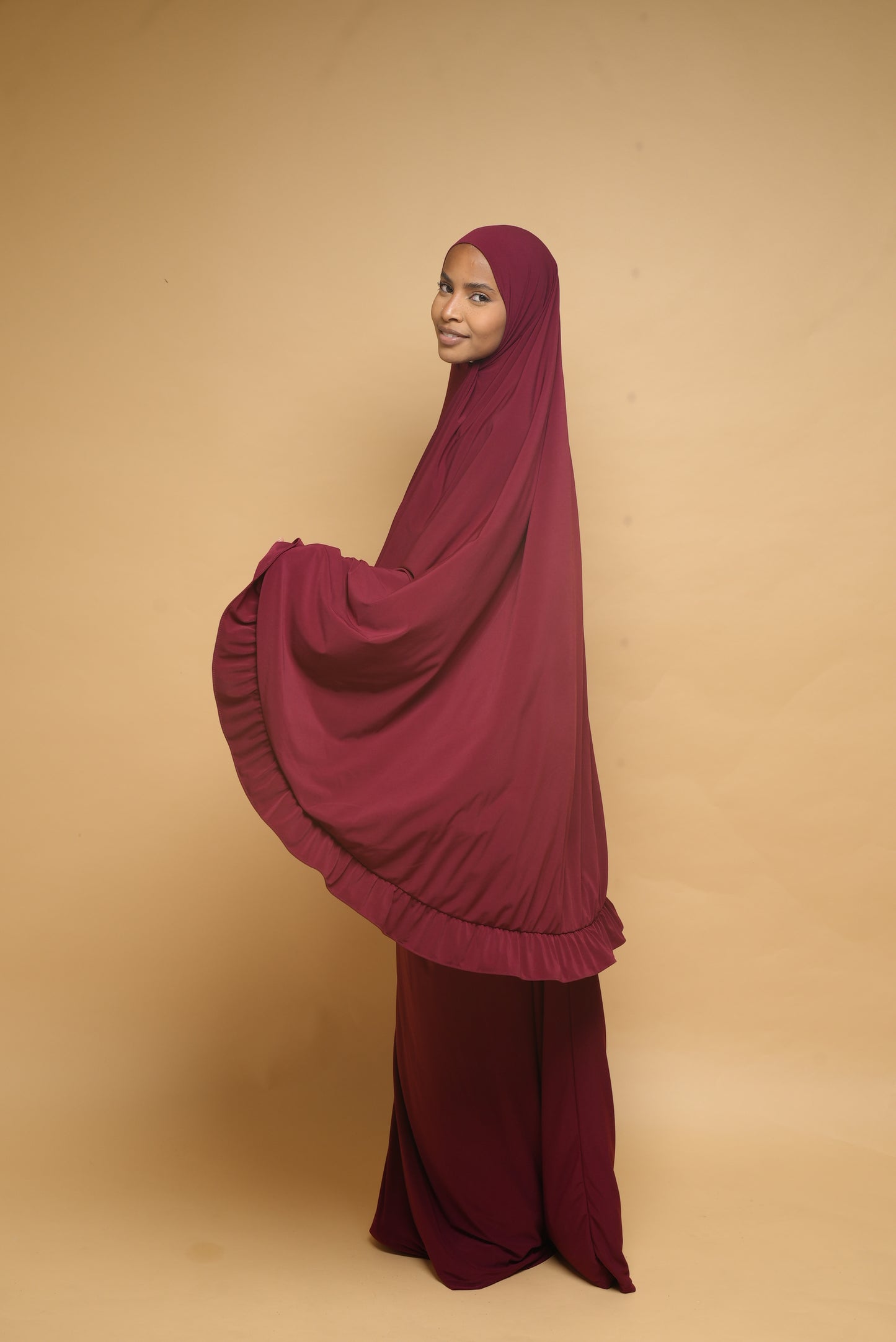 Robe de prière Jupe et Khimar BY NOUR Bordeau - vue 2