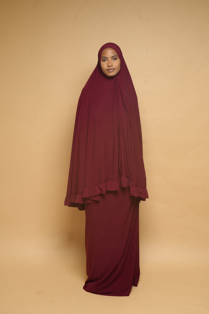 Robe de prière Jupe et Khimar BY NOUR Bordeau - vue 5