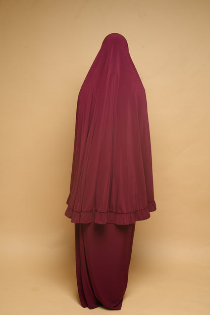 Robe de prière Jupe et Khimar BY NOUR Bordeau - vue 8