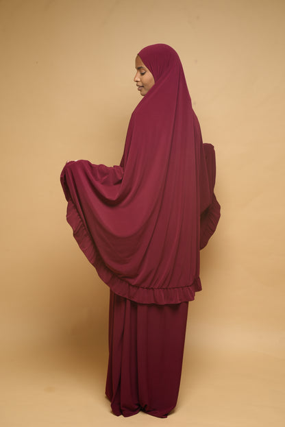 Robe de prière Jupe et Khimar BY NOUR Bordeau - vue 9