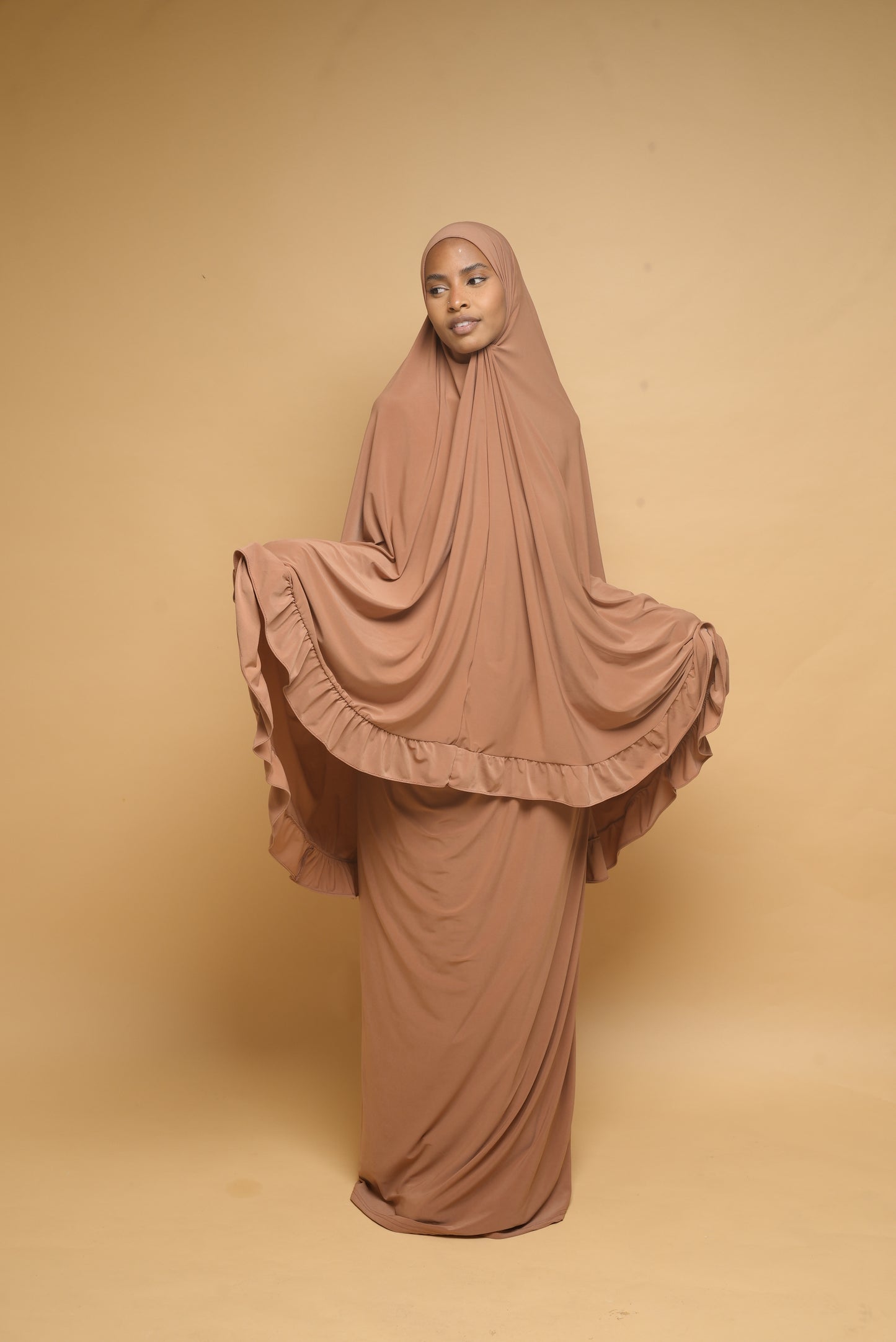 Robe de prière Jupe et Khimar BY NOUR Camel - vue 2