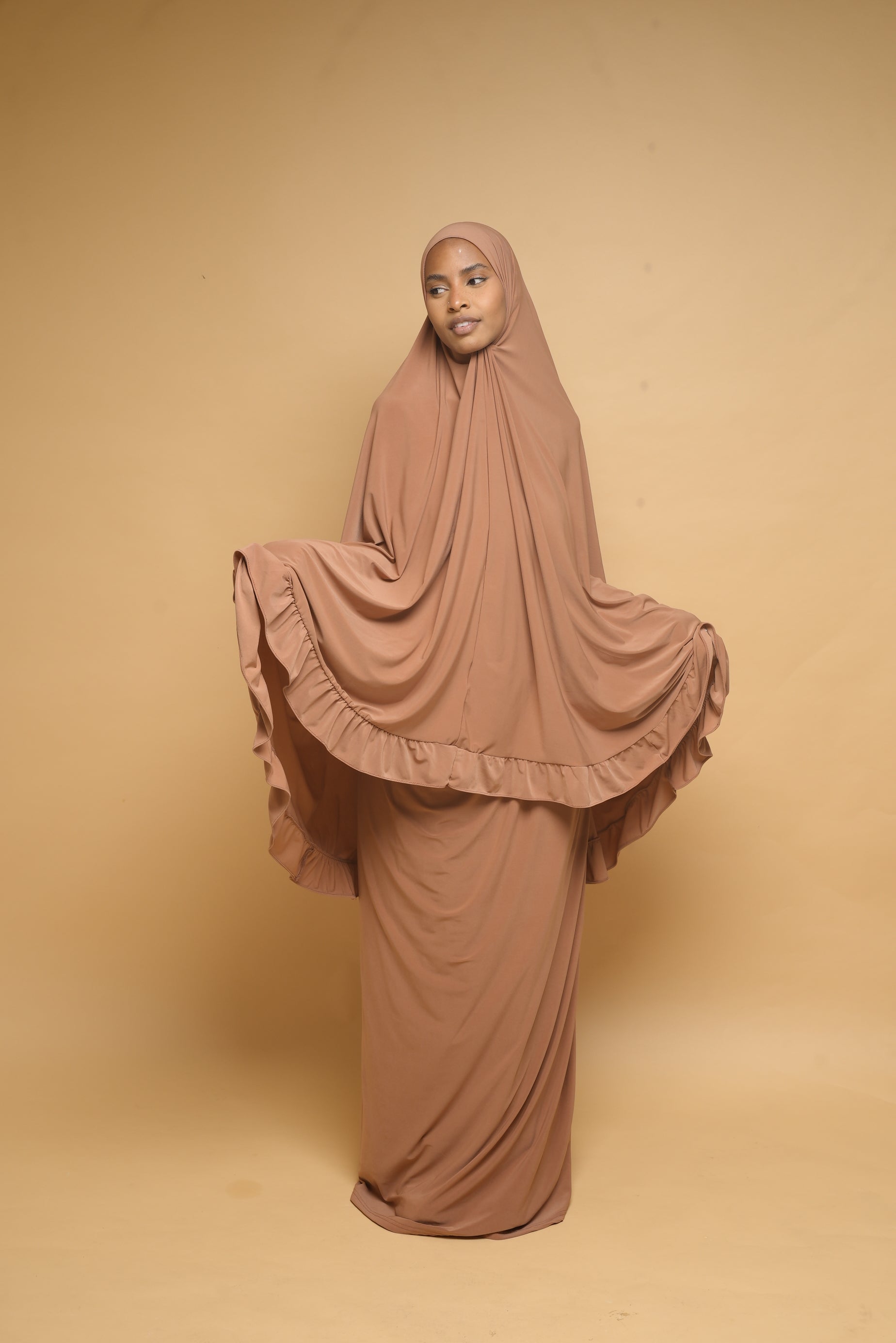 Robe de prière Jupe et Khimar BY NOUR Camel - vue 2