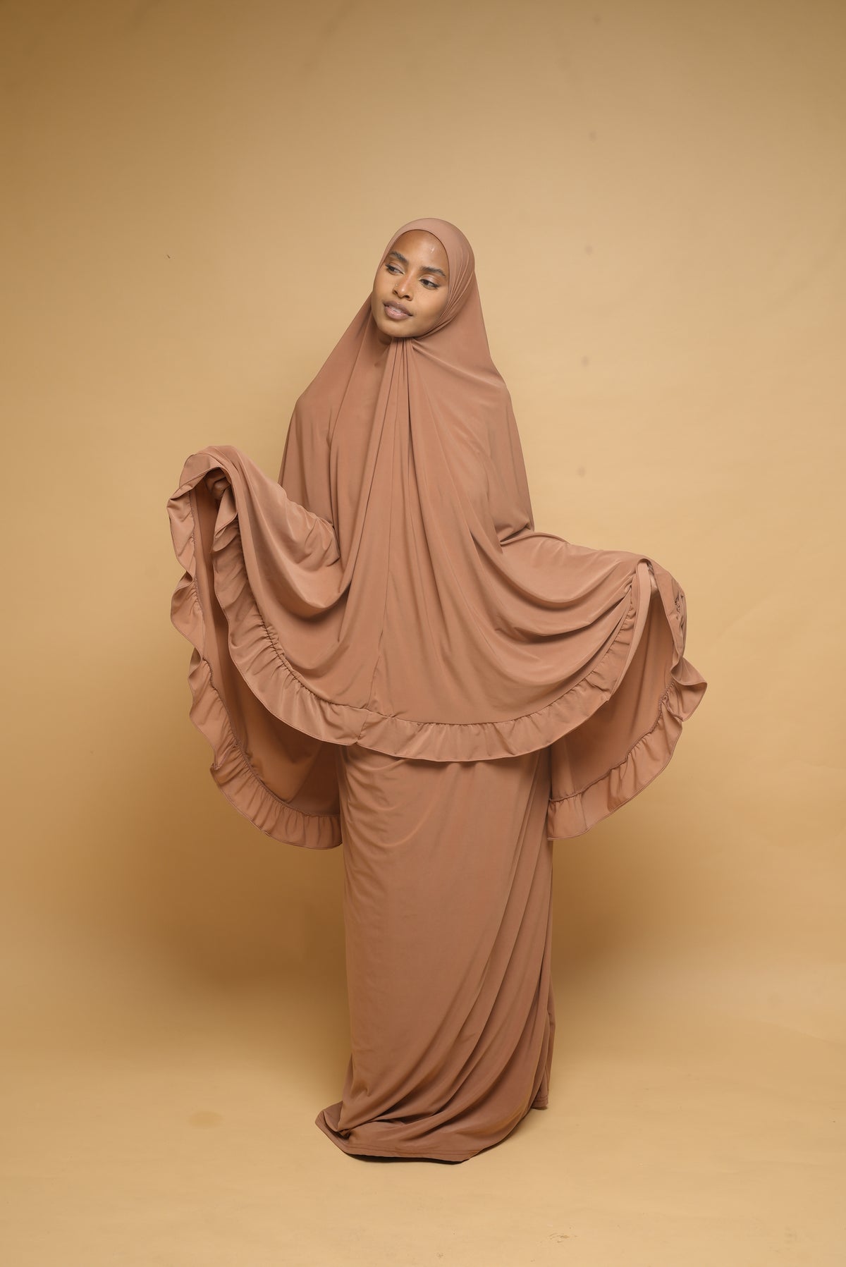 Robe de prière Jupe et Khimar BY NOUR Camel - vue 3