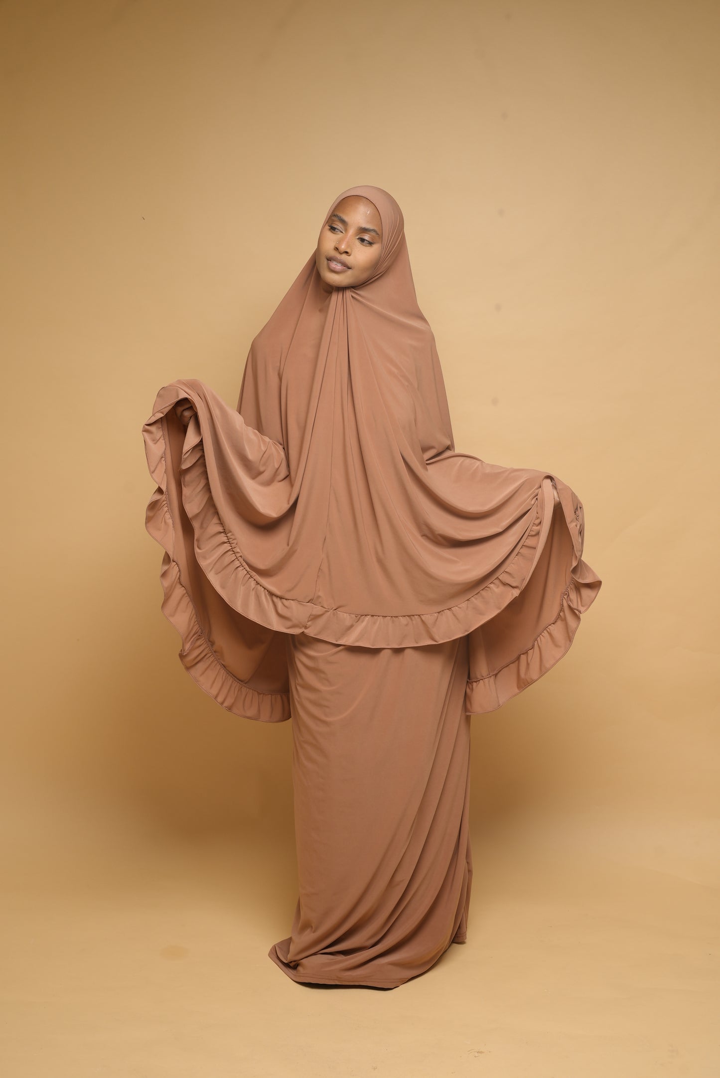 Robe de prière Jupe et Khimar BY NOUR Camel - vue 3