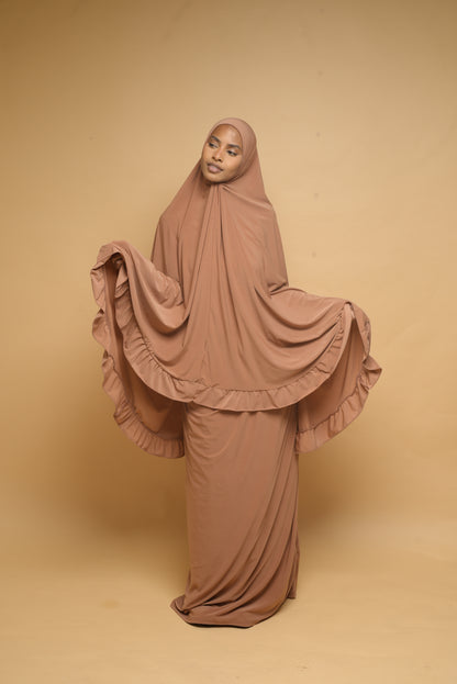 Robe de prière Jupe et Khimar BY NOUR Camel - vue 3