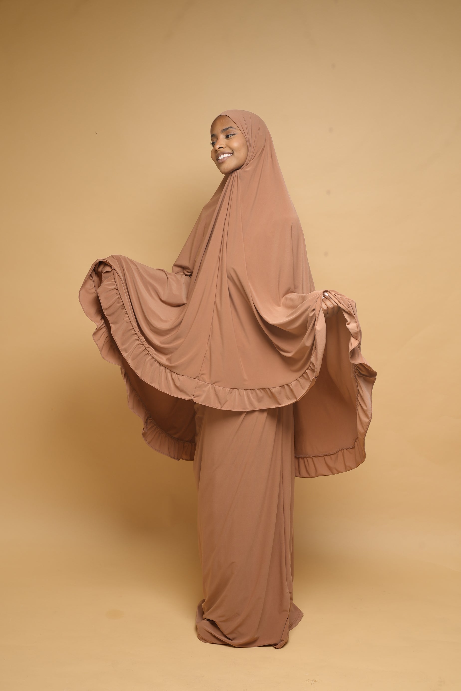 Robe de prière Jupe et Khimar BY NOUR Camel - vue 4