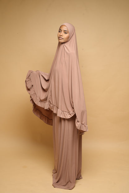Robe de prière Jupe et Khimar BY NOUR Noisette - vue 11