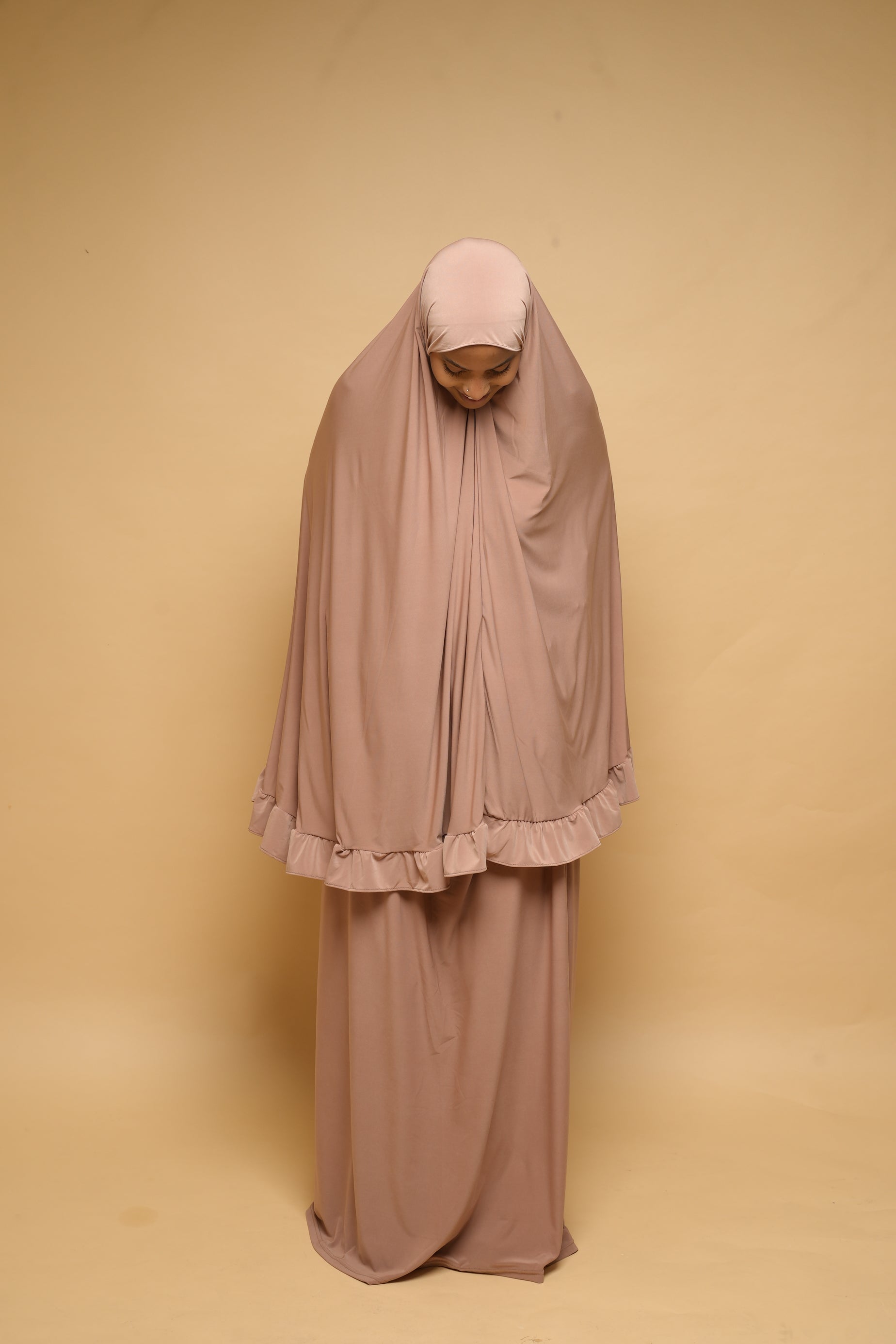 Robe de prière Jupe et Khimar BY NOUR Noisette - vue 12