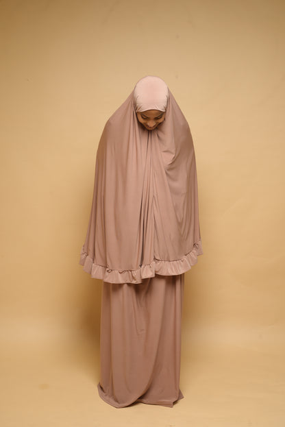 Robe de prière Jupe et Khimar BY NOUR Noisette - vue 12