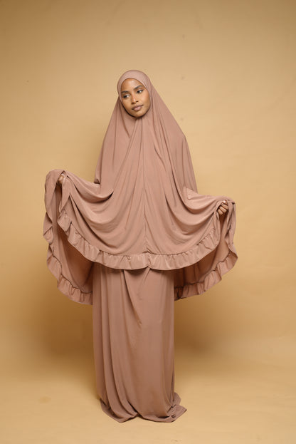 Robe de prière Jupe et Khimar BY NOUR Noisette - vue 13