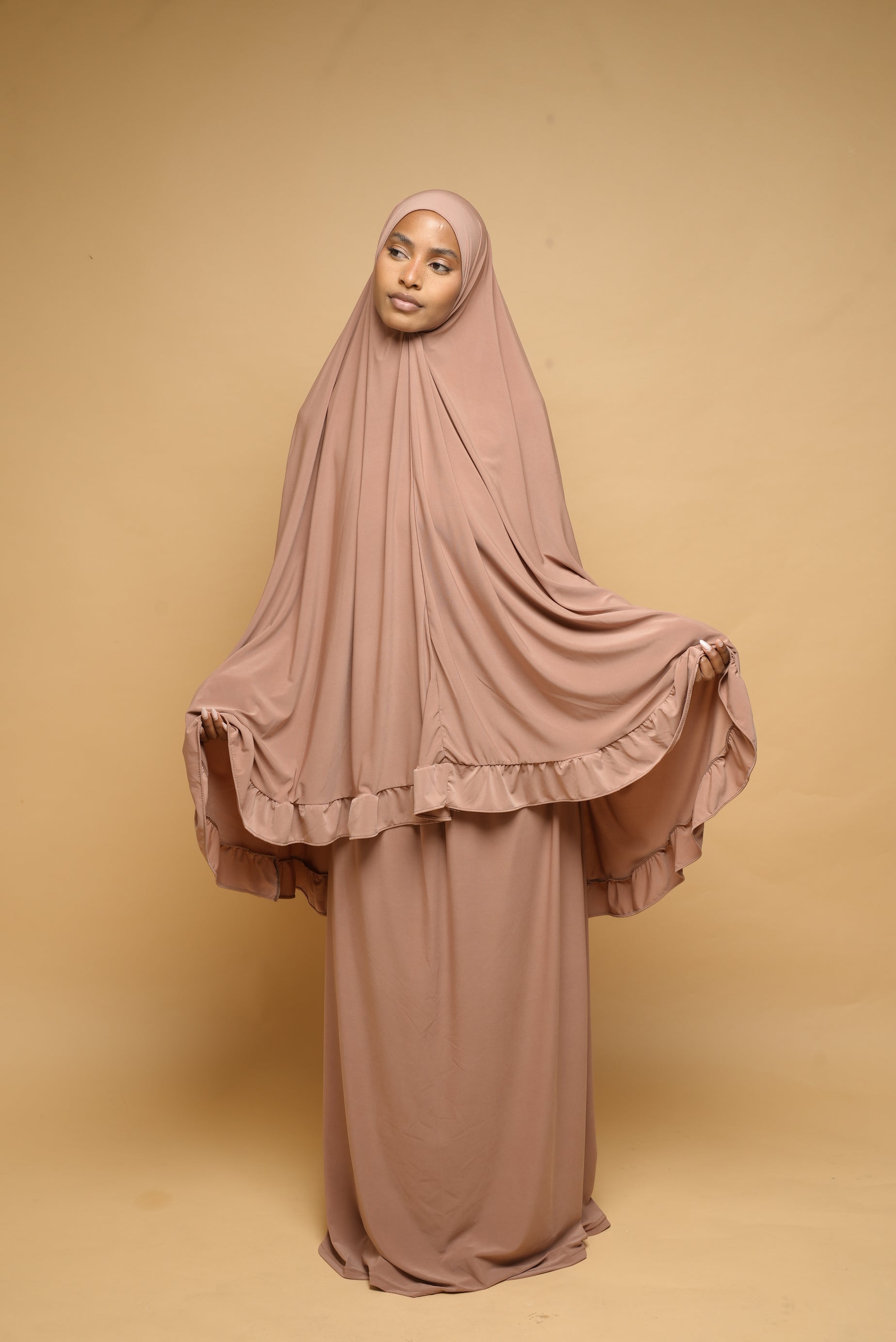 Robe de prière Jupe et Khimar BY NOUR Noisette - vue 2