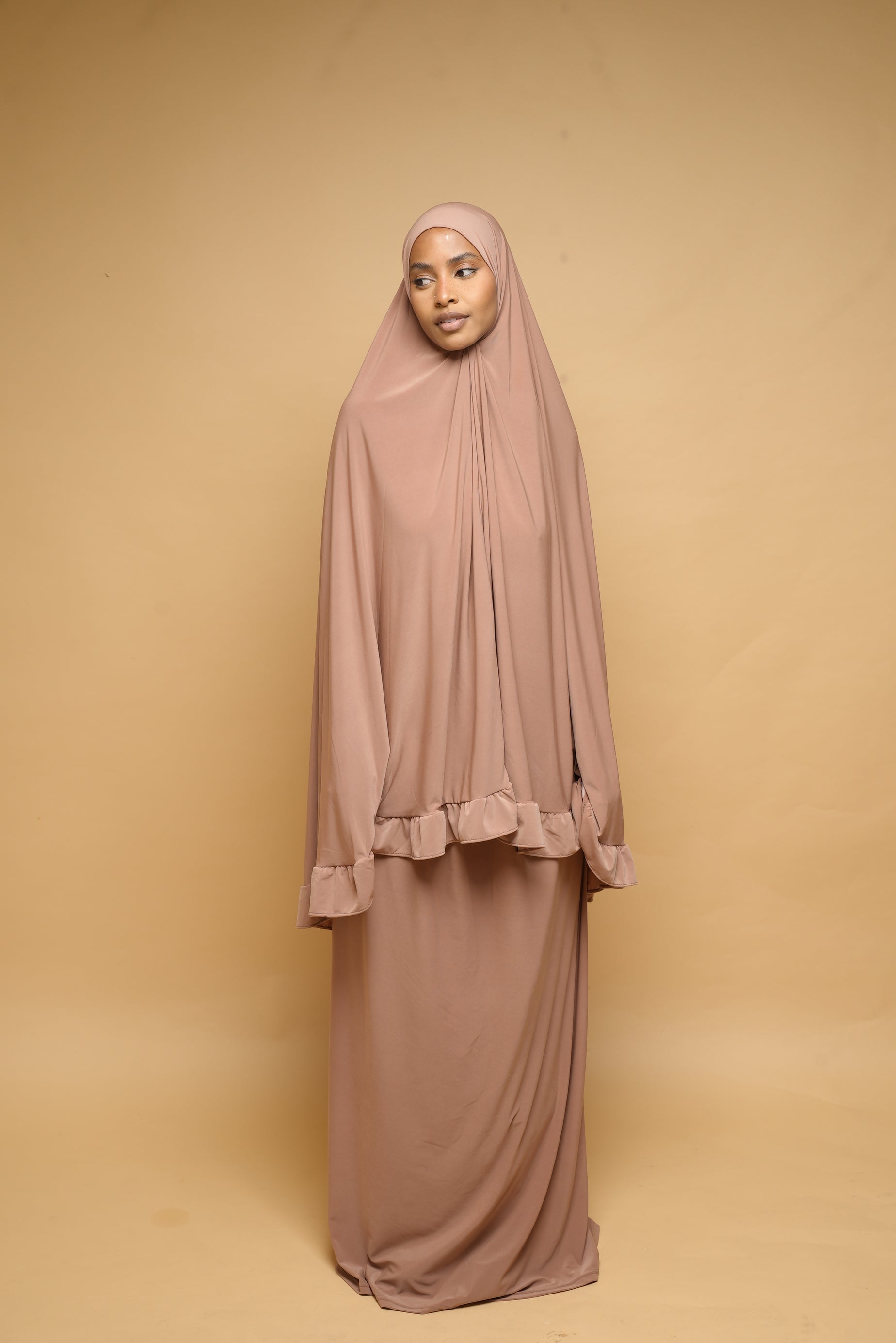 Robe de prière Jupe et Khimar BY NOUR Noisette - vue 3