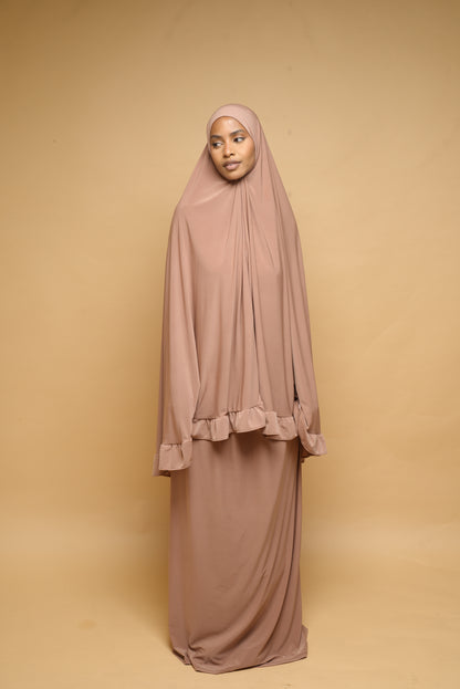 Robe de prière Jupe et Khimar BY NOUR Noisette - vue 3