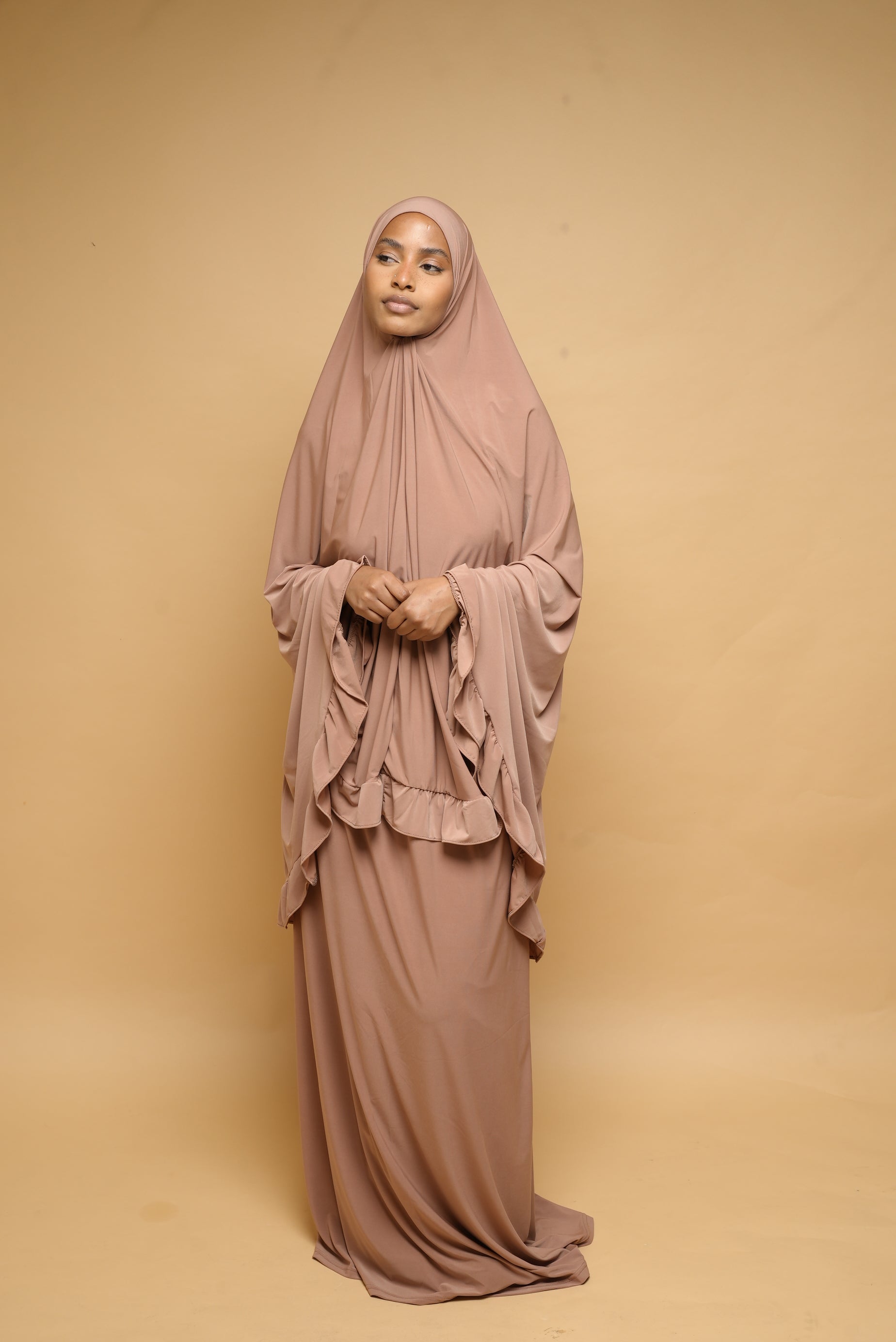 Robe de prière Jupe et Khimar BY NOUR Noisette - vue 6