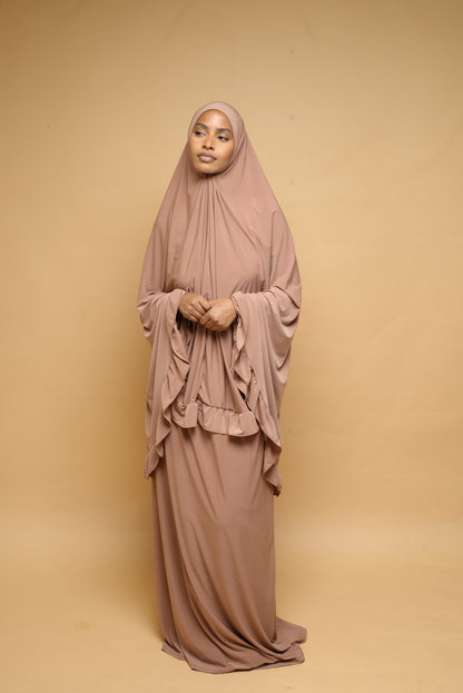 Robe de prière Jupe et Khimar BY NOUR Noisette - vue 6