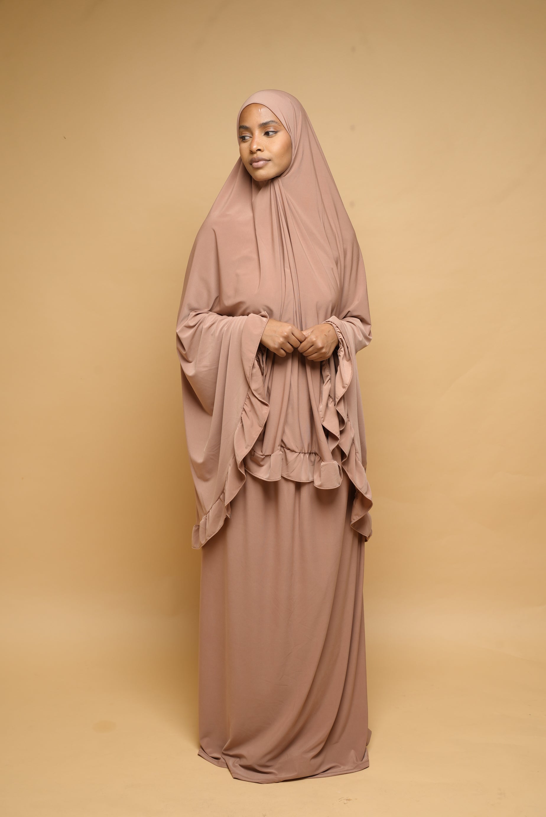 Robe de prière Jupe et Khimar BY NOUR Noisette - vue 7