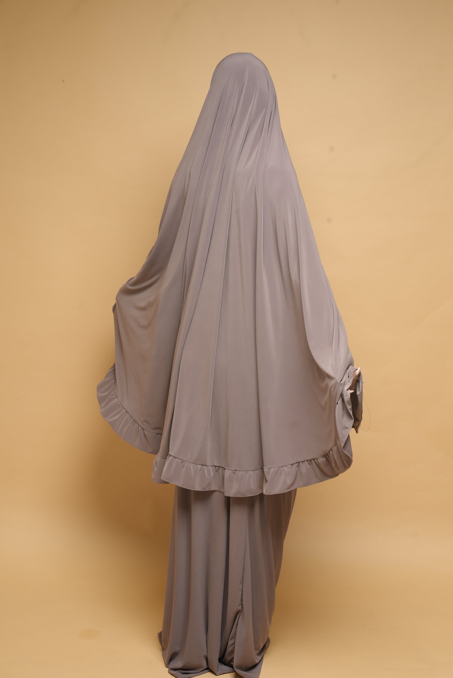 Robe de prière Jupe et Khimar BY NOUR Taupe - vue 10