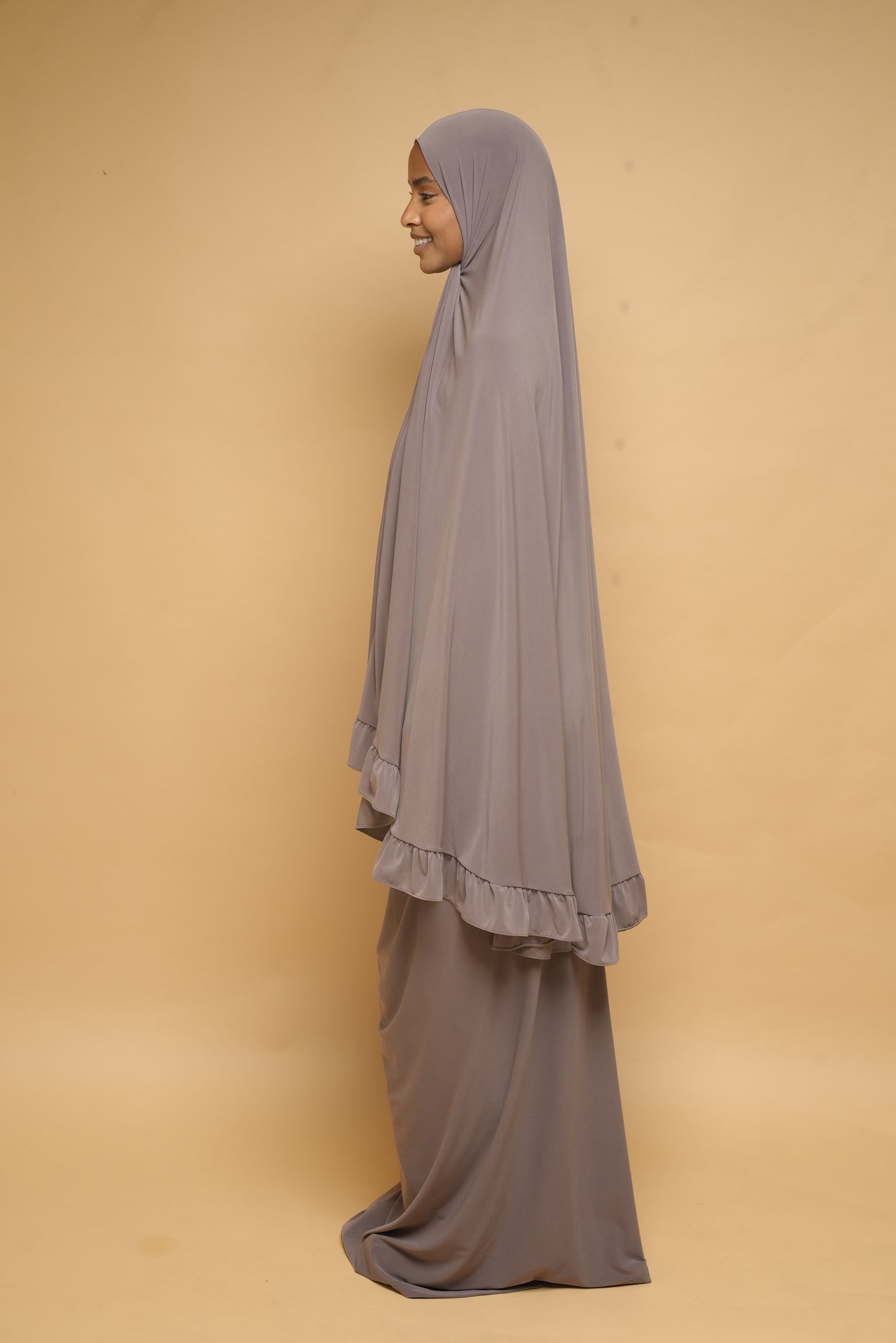 Robe de prière Jupe et Khimar BY NOUR Taupe - vue 6