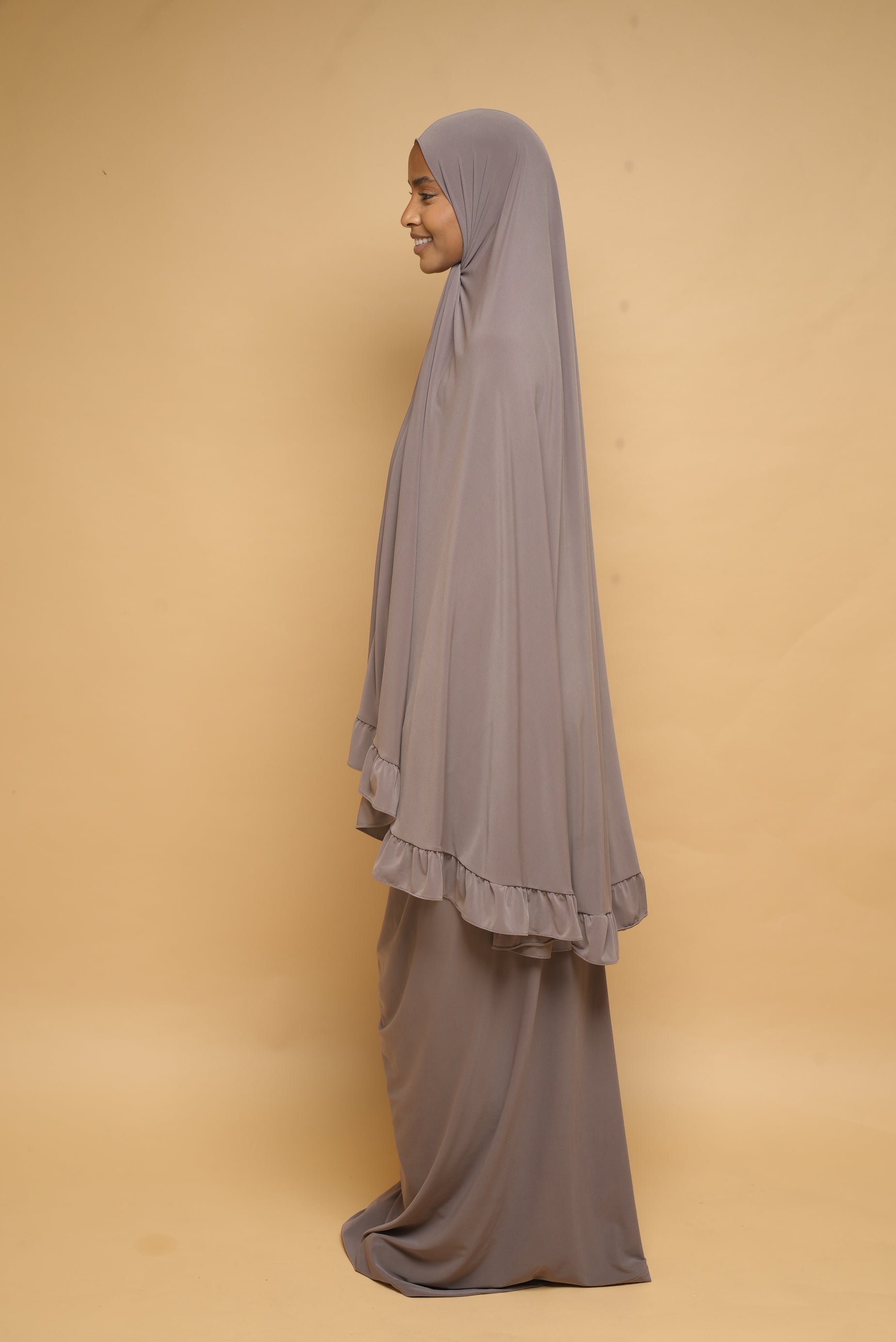 Robe de prière Jupe et Khimar BY NOUR Taupe - vue 6